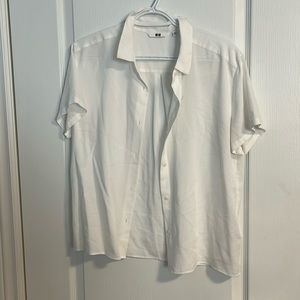 Uniqlo - White Short Sleeve Button Up - Size XS